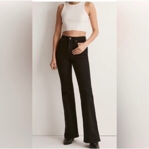 Madewell Perfect Vintage Flare jeans 24 black classic boho casual denim